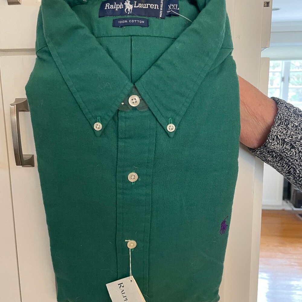 EARLY XMAS SHOPPING!  New Ralph Lauren Button Down Cotton - Flannel Shirt. NWOT